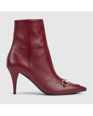 Gucci Botín Con Horsebit Para Mujer, Talla - Morado