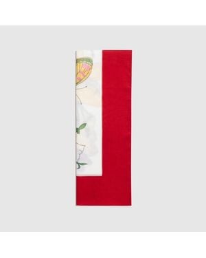 Gucci Printed Cotton Muslin Pareo - Red