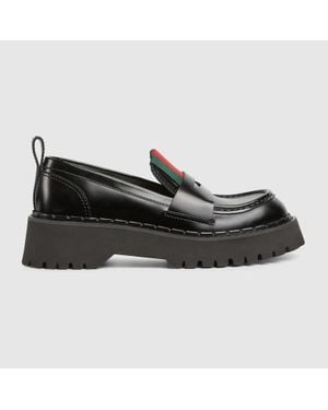 Gucci Loafer With Web - Black