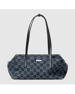 Gucci Sac Boston Melrose Moyen Format - Blau
