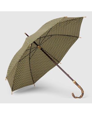 Gucci Regenschirm Aus Nylon Mit Horsebit-Print - Grün