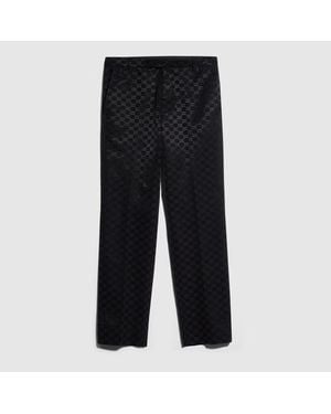 Gucci Gg Light Faille Trousers - Black