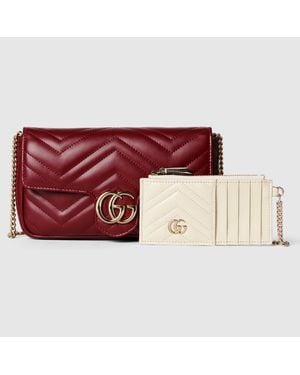 Gucci Bolso De Hombro Gg Marmont Tamaño Pequeño - Rojo