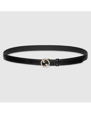 Gucci Blondie Thin Belt, Size 100 - Black
