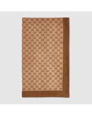 Gucci Handtuch Aus Gg Baumwoll-Frottee - Braun