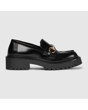 Gucci Mocassins Avec Mors Et Semelle Crantée Pour Femme, Taille - Noir
