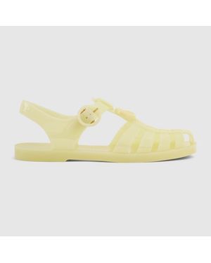 Gucci Sandal With Double G - Yellow