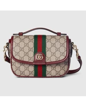 Gucci Bolso De Mano Ophidia Pequeño - Neutro