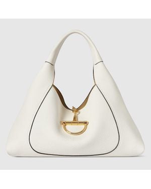 Gucci Softbit Large Shoulder Bag - Natural