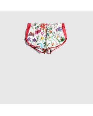 Gucci Printed Silk Shorts - White