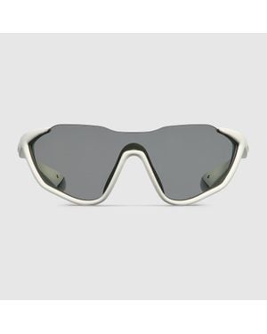 Gucci Lunettes De Soleil En Forme De Masque - Gris