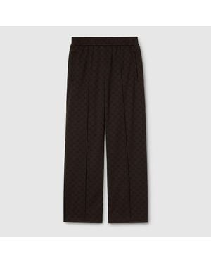 Gucci Gg Jersey Jacquard Trousers - Black