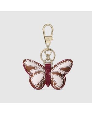 Gucci Butterfly-Shaped Keychain - Pink