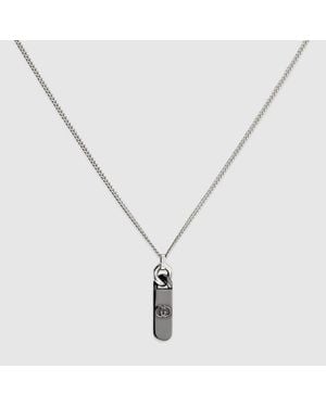 Gucci Interlocking Pendant Necklace - Metallic