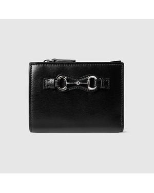 Gucci Small Wallet With Horsebit, Leather - Black