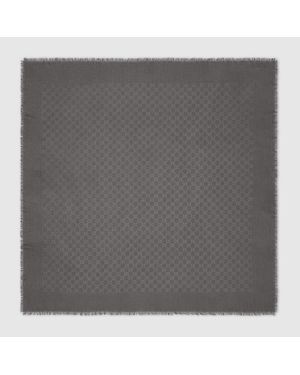 Gucci Halstuch Aus Gg Woll- Und Seidenjacquard - Grau