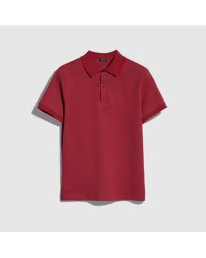 Gucci Cotton Piquet Polo Shirt With Embroidery, Size Xl, Ready-To-Wear - Red