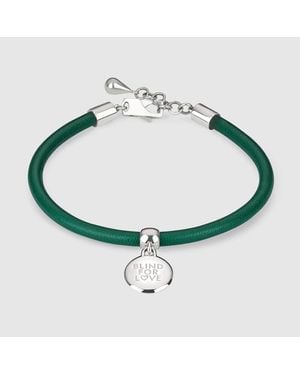 Gucci Pulsera Blind For Love Con Adorno - Verde