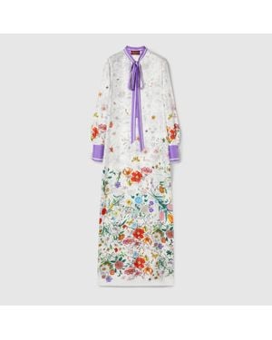 Gucci Vestido De Algodón Estampado, Talla - Blanco