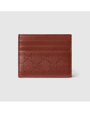 Gucci Aria Card Case, Leather - Red