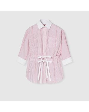 Gucci Camisa De Fil Coupé De Algodón, Talla - Rosa