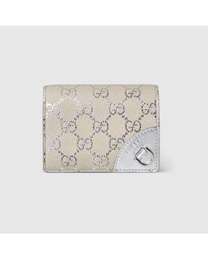 Gucci Gg Emblem Small Wallet - Natural