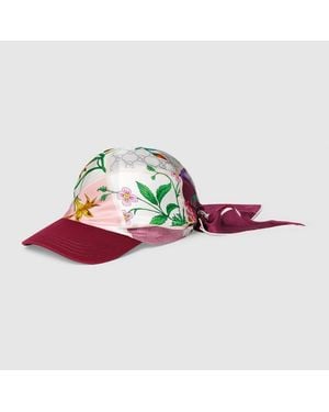 Gucci Printed Silk Baseball Cap - Purple