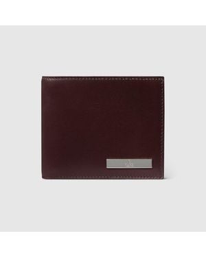 Gucci Portafoglio Bi-Fold Con Targhetta - Viola