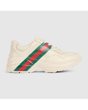 Gucci Rhyton Sneaker, Leather - White