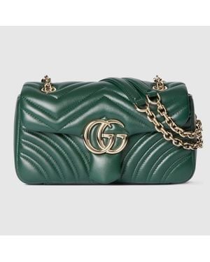 Gucci Kleine Gg Marmont Schultertasche - Grün