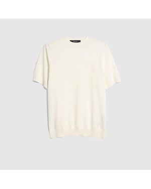 Gucci Jersey De Lana Fina Con Bordado, Talla - Blanco
