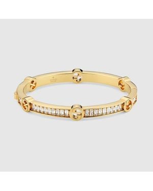 Gucci Blondie Crystal Bangle Bracelet - Metallic