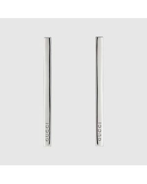 Gucci Boucles D'Oreilles Longues En Barre - Weiß