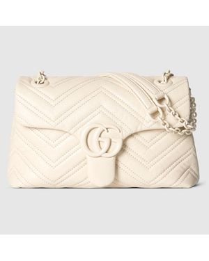 Gucci Kleine Gg Marmont Schultertasche - Natur
