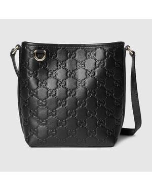 Gucci Nanobolso Bombonera Gg Emblem - Negro