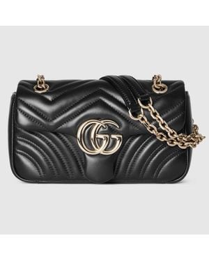 Gucci Kleine Gg Marmont Schultertasche - Schwarz