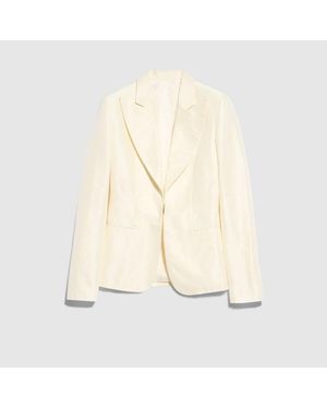 Gucci Fine Silk Faille Jacket - Natural