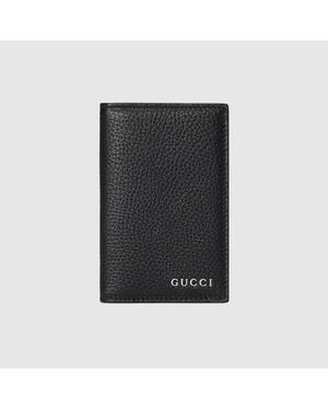 Gucci Faltbares Kartenetui Mit Logo - Schwarz