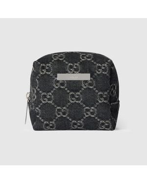 Gucci Small Cosmetic Case With Plaque - Black
