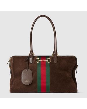 Gucci Borsetto Large Boston Bag - Brown