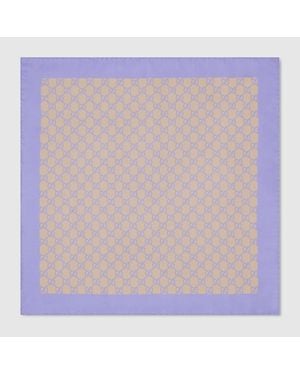 Gucci Gg Silk Twill Bandana - Purple