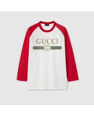 Gucci Cotton Jersey T-Shirt With Print - Red