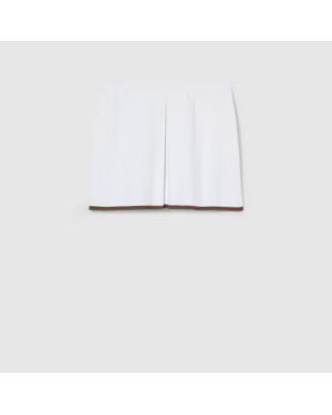Gucci Gonna Con Dettaglio Web, Taglia - Bianco