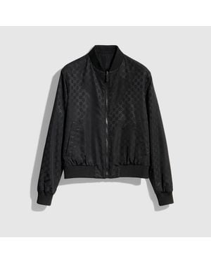 Gucci Reversible Light Silk Faille Zip Jacket, Ready-To-Wear - Black
