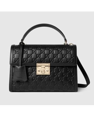 Gucci Padlock Medium Top Handle Bag - Black