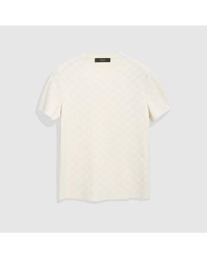 Gucci Technical Gg Jacquard Fabric T-Shirt - White