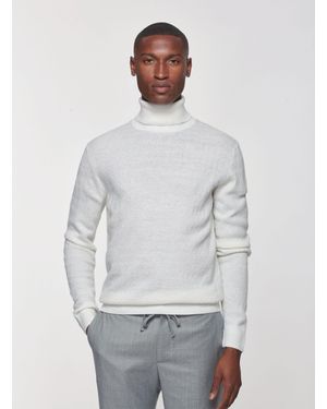 Gutteridge Rollkragenpullover aus einer strukturierten wollmischung - Weiß