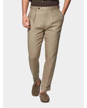 Gutteridge Pantalón De Lino Puro Con Doble Pinza, Talla - Neutro