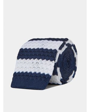 Gutteridge Corbata De Punto A Rayas, Talla - Azul