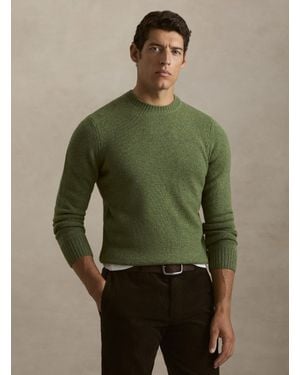 Gutteridge Punto De Cuello Redondo De Pura Lana De Shetland - Verde